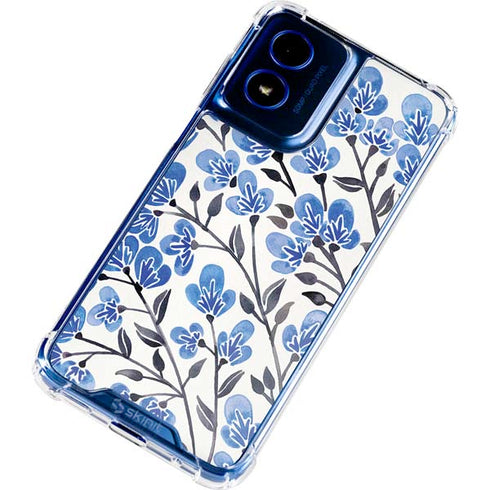 Blue Cherry Blossoms by Cat Coq Moto G 5G (2024) Clear Case